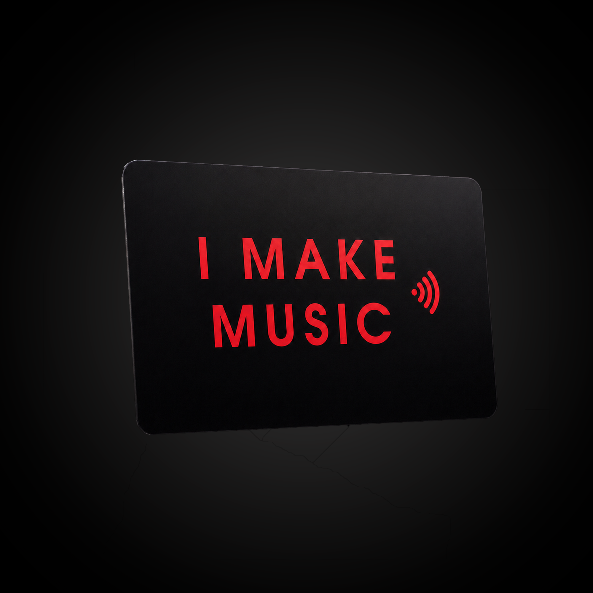 Front side of the I Make Music NFC card
